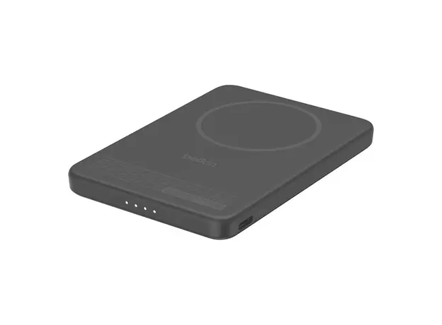 Power Bank Belkin BoostCharge Slim Magnetic Power Bank 5K Qi2 15W 5000mAh with Stand BPD011HQBK, Black, 2 image