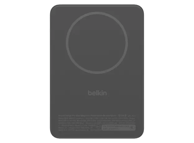 Power Bank Belkin BoostCharge Slim Magnetic Power Bank 5K Qi2 15W 5000mAh with Stand BPD011HQBK, Black, 3 image