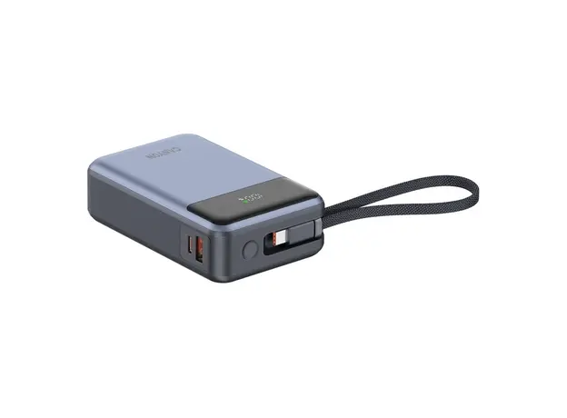 Power Bank CANYON OnPower 600 CNS-CPB600DG 20000mAh, PD 65W, Built-in USB-C Cable, LCD, Dark Grey, 5 image