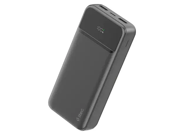 Power Bank Ttec 2BB268S Recharger LCD 20000mAh, PD 20W, USB-C + 2 x USB-A, Black