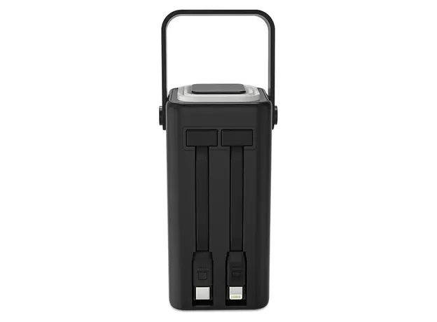 Power Bank Ttec ReCharger Extreme LCD 2BB238S, 20000mAh, PD 20W, Built-in USB-C & Lightning Cables, LED Torch, Black, 5 image