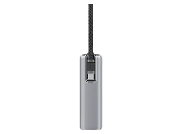Power Bank Ttec ReCharger Pro Max TFT 2BB273G, 20000mAh, PD 65W, Built-in USB-C Cable, Silver, 5 image