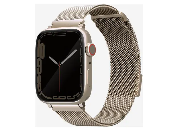 Smart Watch Strap Uniq Dante Apple Watch 42/41/40mm, Stainless Steel Mesh, Starlight