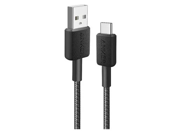 USB Cable Anker 322 USB-A to USB-C Cable 0.9m A81H5H11, 15W, Black