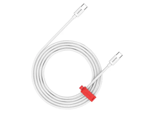 USB Cable CANYON CND-CC60AB20W CC60AB USB-C to USB-C 60W Braided 2m White