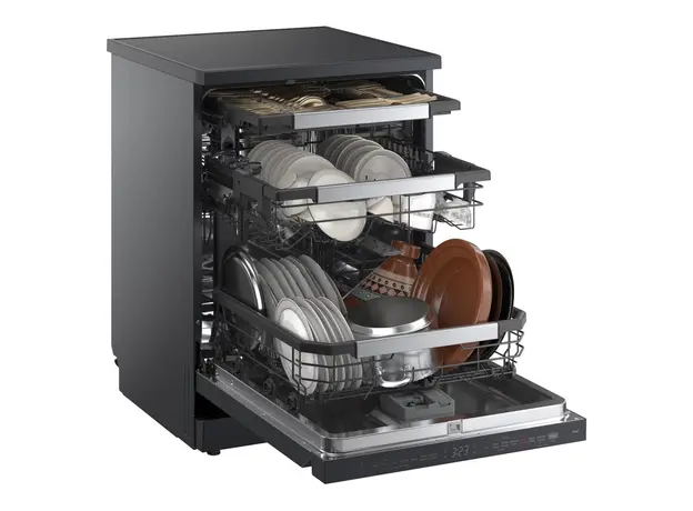 Dishwasher LG DFC287HMS.ABMPGCC, 14 Place Settings, QuadWash, TrueSteam, Wi-Fi, Matte Black, 4 image