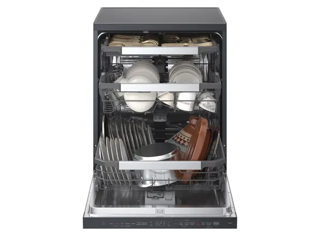 Dishwasher LG DFC287HMS.ABMPGCC, 14 Place Settings, QuadWash, TrueSteam, Wi-Fi, Matte Black, 5 image