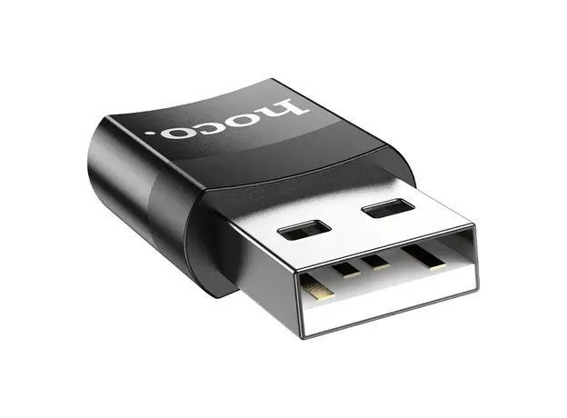 Adapter Hoco UA17 USB-A Male to Type-C Female, USB 2.0, OTG, Black, 3 image