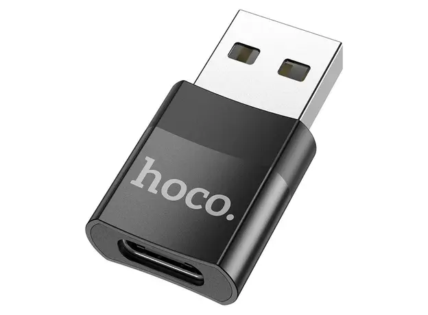 Adapter Hoco UA17 USB-A Male to Type-C Female, USB 2.0, OTG, Black
