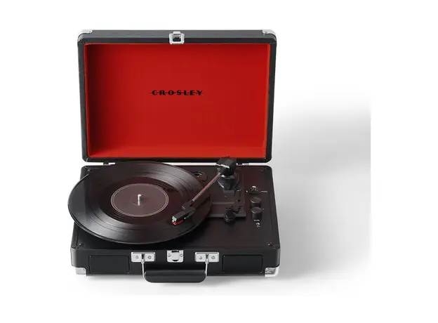 Turntable Crosley Cruiser Plus CR8005F-BK, Bluetooth, 3-Speed (33/45/78), Built-in Speakers, Black, 2 image