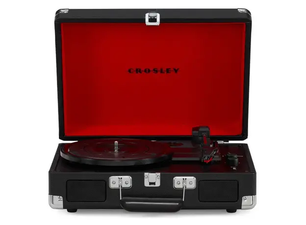 Turntable Crosley Cruiser Plus CR8005F-BK, Bluetooth, 3-Speed (33/45/78), Built-in Speakers, Black, 3 image