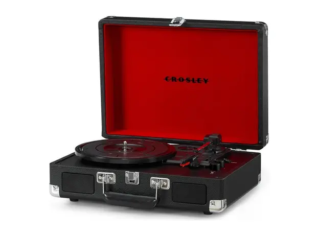 Turntable Crosley Cruiser Plus CR8005F-BK, Bluetooth, 3-Speed (33/45/78), Built-in Speakers, Black, 4 image