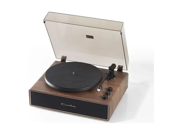 Record Player Crosley Stave CR6046A-WAGL, Walnut/Gold, Bluetooth, 60W Speakers, Audio-Technica ATN3600L, 33/45 RPM, 3 image