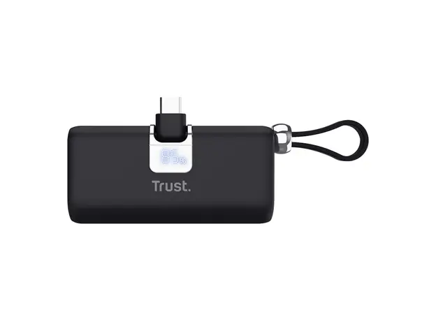 Power Bank Trust Pacto 5000mAh PD Pocket Powerbank 26104, 20W, USB-C, Black, 2 image