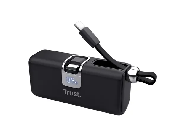 Power Bank Trust Pacto 5000mAh PD Pocket Powerbank 26104, 20W, USB-C, Black, 4 image