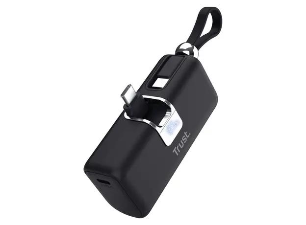 Power Bank Trust Pacto 5000mAh PD Pocket Powerbank 26104, 20W, USB-C, Black
