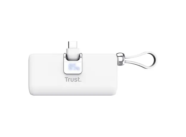Power Bank Trust Pacto 5000mAh PD Pocket Powerbank 26105, 20W, USB-C, White, 2 image