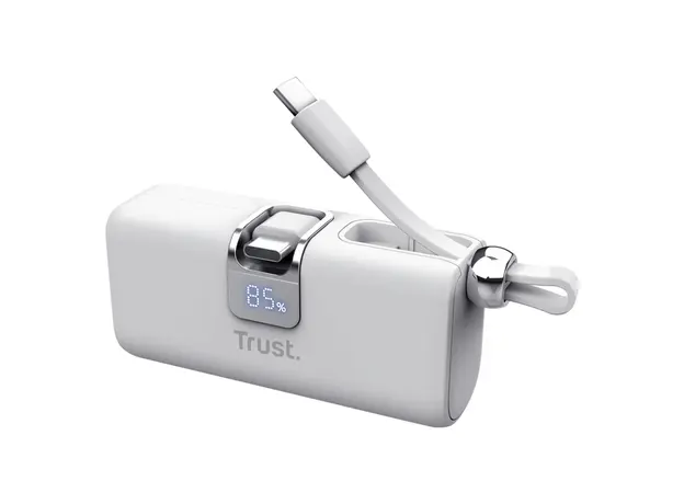 Power Bank Trust Pacto 5000mAh PD Pocket Powerbank 26105, 20W, USB-C, White, 4 image