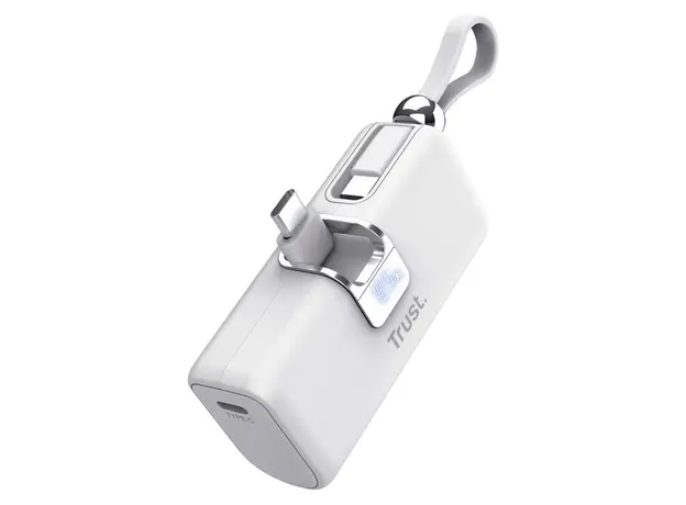 Power Bank Trust Pacto 5000mAh PD Pocket Powerbank 26105, 20W, USB-C, White