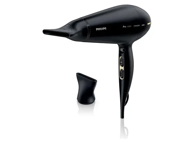 Hair Dryer Philips HPS920/00 Prestige Pro, 2300W, AC Motor, Ionic Care, 6 Settings, Black/Gold, 2 image