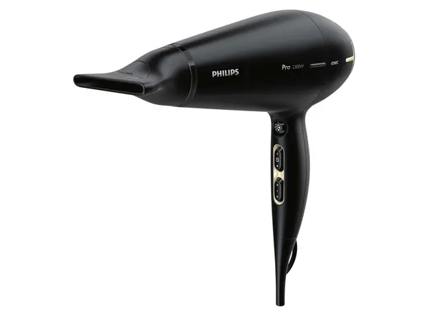 Hair Dryer Philips HPS920/00 Prestige Pro, 2300W, AC Motor, Ionic Care, 6 Settings, Black/Gold