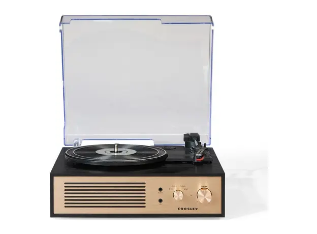 Record Player Crosley Miles CR6045A-BK, 3-Speed, Bluetooth In/Out, Built-in Speakers, Black, 4 image