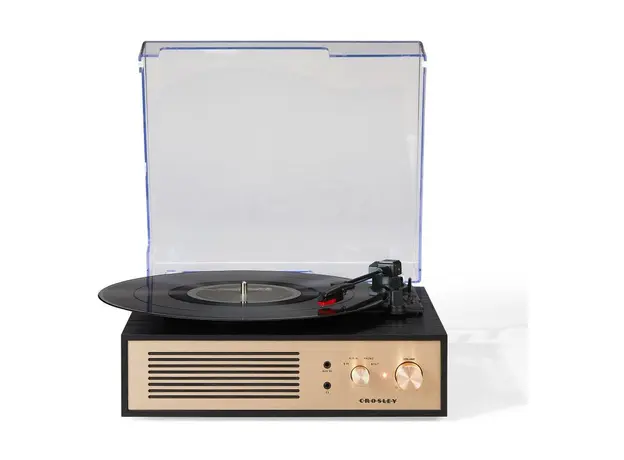 Record Player Crosley Miles CR6045A-BK, 3-Speed, Bluetooth In/Out, Built-in Speakers, Black