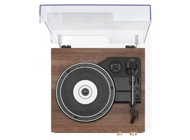 Record Player Crosley Miles CR6045A-WA, 3-Speed, Bluetooth In/Out, Built-in Speakers, Walnut, 6 image