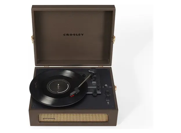 Record Player Crosley Voyager CR8017B, 3-Speed, Bluetooth In/Out, Built-in Speakers, Cocoa, 2 image
