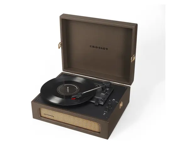 Record Player Crosley Voyager CR8017B, 3-Speed, Bluetooth In/Out, Built-in Speakers, Cocoa