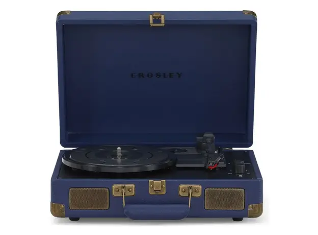 Record Player Crosley Cruiser Plus CR8005F-NV, Bluetooth In/Out, 3 Speeds, Built-in Speakers, Navy