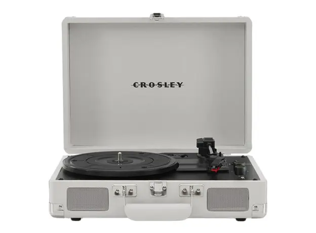 Record Player Crosley Cruiser Plus CR8005F-WS, Bluetooth In/Out, 3 Speeds, Built-in Speakers, White Sand, 2 image