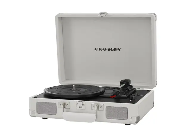 Record Player Crosley Cruiser Plus CR8005F-WS, Bluetooth In/Out, 3 Speeds, Built-in Speakers, White Sand, 3 image