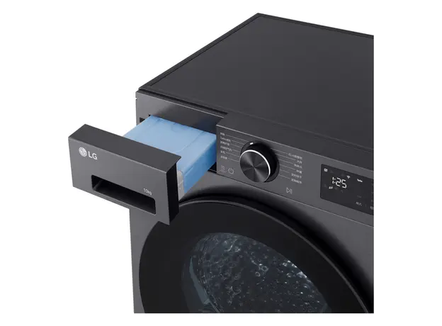 Dryer LG RH10X56VENP.AEBQME3, 10 kg, Heat Pump, Inverter, Wi-Fi, Matte Black, 5 image
