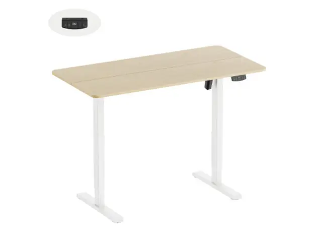 Sit-Stand Desk Vertex VX-1SSD-02NW Electric, 1200 mm, 745-1205 mm, Natural Wood/White