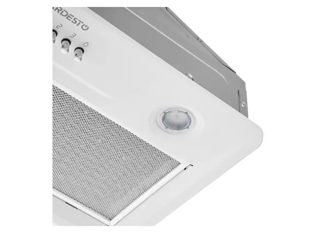 Cooker Hood ARDESTO HFI-F700MW, Fully Built-in, 52cm, 450m³/h, 90W, 3 Speeds, 2x1W LED, Push-button, White, 4 image