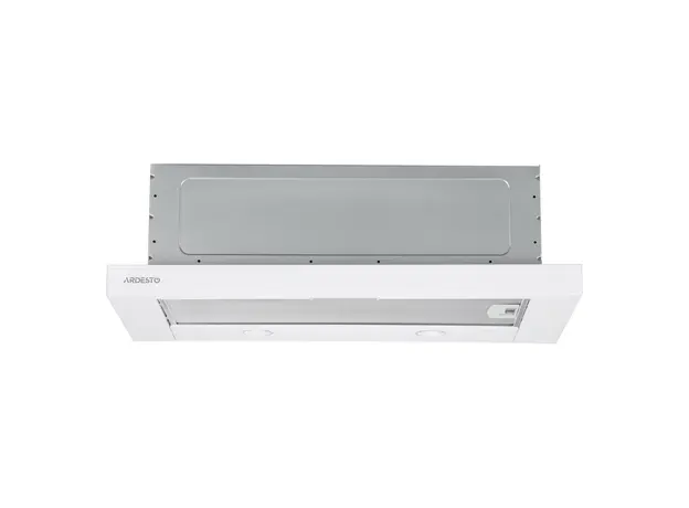 Cooker Hood ARDESTO HT-F700MW, Telescopic, 60 cm, 450 m³/h, 2x1W LED, Push-Button Control, White, 2 image