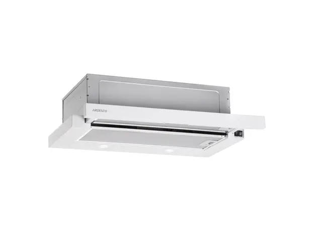 Cooker Hood ARDESTO HT-F700MW, Telescopic, 60 cm, 450 m³/h, 2x1W LED, Push-Button Control, White, 3 image