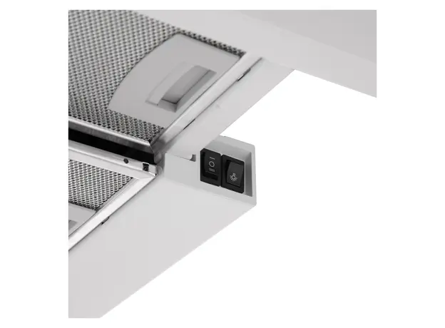 Cooker Hood ARDESTO HT-F700MW, Telescopic, 60 cm, 450 m³/h, 2x1W LED, Push-Button Control, White, 7 image