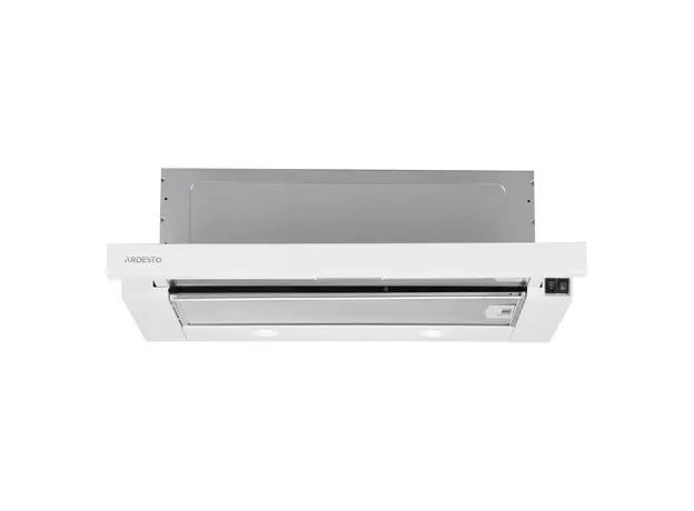 Cooker Hood ARDESTO HT-F700MW, Telescopic, 60 cm, 450 m³/h, 2x1W LED, Push-Button Control, White