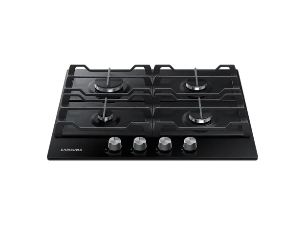 Gas Hob Samsung NA64H3000AK/WT, 4 Burners, 60 cm, Tempered Glass, Cast Iron Grates, Black, 3 image
