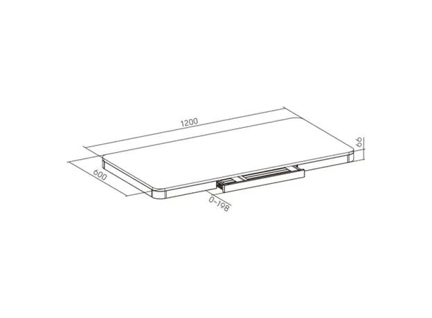 Table Top Vertex VX-CDS-12060RB Compact Desktop Set, 1200x600x16 mm, Rustic Brown, 2 image