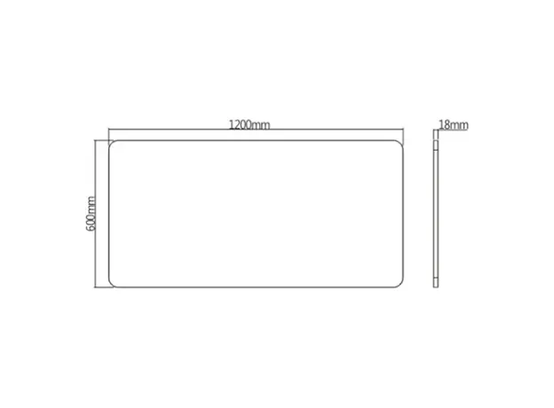 Table Top Vertex VX-WTT-12060DW One-Piece Wood Table Top, 1200x600x18 mm, Dark Walnut, 2 image
