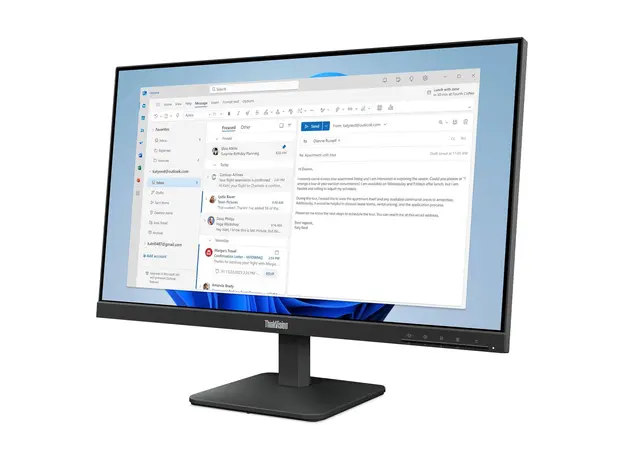 Monitor Lenovo ThinkVision S24-4e 64B5KAT1EU 23.8" FHD IPS 100Hz 4ms HDMI VGA Raven Black