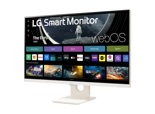 Monitor LG 27U511SA-W Smart, 27" FHD IPS 100Hz, webOS, Wi-Fi, Bluetooth, 2xHDMI, 2xUSB, 2x5W Speakers, White, 3 image