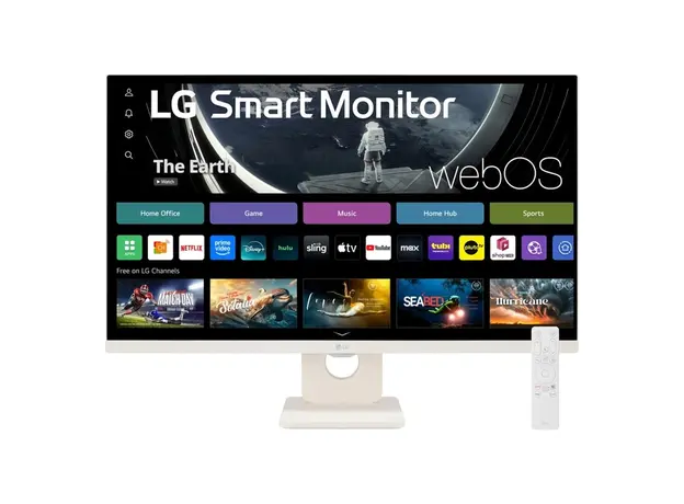 Monitor LG 27U511SA-W Smart, 27" FHD IPS 100Hz, webOS, Wi-Fi, Bluetooth, 2xHDMI, 2xUSB, 2x5W Speakers, White