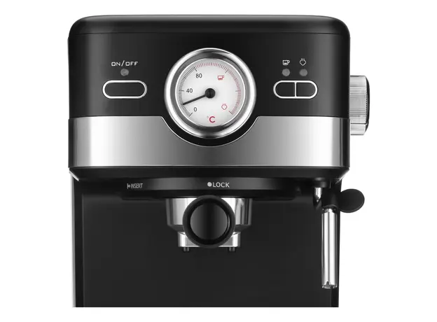 Coffee Maker ARDESTO YCM-E16B, 1100W, 20 bar, 1.5 L, Cappuccino Maker, Black/Silver, 6 image