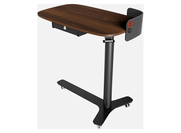 Height Adjustable Mobile Desk Kingsmith ETD2, 72–108 cm, Walnut, 3 image