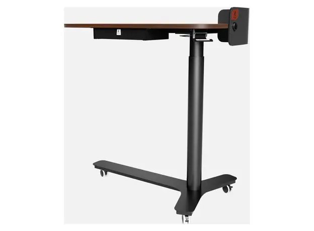 Height Adjustable Mobile Desk Kingsmith ETD2, 72–108 cm, Walnut, 5 image