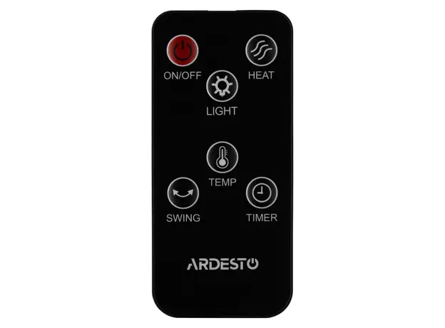 Fan Heater ARDESTO FHC-2000ECGR, 2000W, 20m², Ceramic Heating Element, Electronic Control, Remote Control, Gray, 5 image